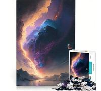 Puzzle da 1000 pezzi "Cosmo sopra la terra", gioco rompicapo, allena la mente e la manualità, ideale come decorazione da scrivania 50x75cm