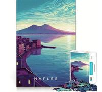 Puzzle da 1000 pezzi Costa di Napoli all'alba per adolescenti, gioco stimolante, facile e rilassante, taglio preciso, (38x26cm)