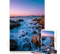Puzzle da 1000 pezzi "Costa rocciosa al tramonto" per ragazzi, gioco di puzzle divertente da creare insieme, opera d'arte da collezione (50x75cm)
