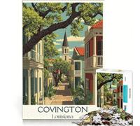 Puzzle da 1000 pezzi Covington, LA | 38x52cm Sfida educativa per migliorare la memoria Regali unici per compleanno e Natale.