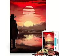 Puzzle da 1000 pezzi "Cowboy rosso nel deserto" per adulti e ragazzi, gioco di logica solido, silenzioso e divertente, taglio di precisione, Babbo Natale, scegli il tuo desiderio (38x52cm)