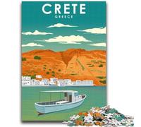 Puzzle da 1000 pezzi Creta Grecia Poster di viaggio Gioco educativo per famiglie Offerta regalo per tutta la famiglia dai 14 anni in su (dimensioni 38x52cm)