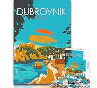 Puzzle da 1000 pezzi Croazia Viaggio Dubrovnik Puzzle per adulti 1000 pezzi, per età 14+ Gioco impossibile Il miglior regalo per adulti e adolescenti 75x50cm