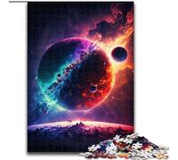 Puzzle da 1000 pezzi "Crollo dei pianeti" in legno, perfetto per decorare la casa o l'ufficio, ideale come regalo di Natale 50x75cm, decorazione artistica fai da te, perfetto regalo di compleanno