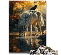 Puzzle da 1000 pezzi "Crow And Wolf" per adolescenti, regali divertenti per tutta la famiglia (38x26cm)