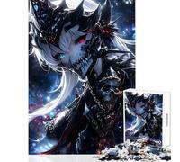 Puzzle da 1000 pezzi Crystal Black Anime Girl Giocattoli antistress Regalo di compleanno Gioco pratico con pezzi completamente interconnessi di forma casuale Dimensioni 38x26cm