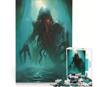 Puzzle da 1000 pezzi "Cthulhu che si alza nel mare", gioco rilassante, antistress intellettuale, collezione d'artista, belle arti 38x52cm