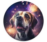 Puzzle da 1000 pezzi "Cucciolo carino", puzzle rotondi da 1000 pezzi per adulti, per decorazioni per la casa, allenamento del cervello e regali per le feste, 67,5x67,5 cm.