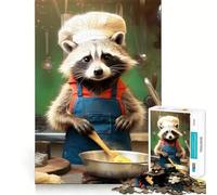 Puzzle da 1000 pezzi Cucina del procione per adolescenti, gioco per allenare la mente, design rilassante, (38x26cm)