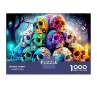 Puzzle da 1000 pezzi Cumulo di Teschi per coppie, Gioco didattico di puzzle di ossa per adulti e bambini di età superiore ai 12 anni, 52x38 cm