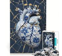 Puzzle da 1000 pezzi Cuore Spezzato Arte Kintsugi, Giocattolo educativo, Stimolante da completare, compleanno e Natale 38x26cm