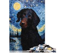 Puzzle da 1000 pezzi Curly Coated Retriever per adolescenti, puzzle per adulti, puzzle, giochi educativi per la casa, giocattoli fai da te, 1000 pezzi (75x50 cm)