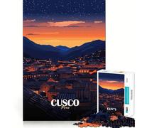 Puzzle da 1000 pezzi Cusco,Perù al tramonto,incastro perfetto,gioco creativo,attività per il relax,decorazione natalizia (50x75cm)