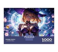 Puzzle Da 1000 Pezzi Cute Anime Witch Puzzle Per Adulti Gioco Rompicapo Decorazione Perfetta Regali Unici Per Compleanno E Natale 38x26cm/1000pcs