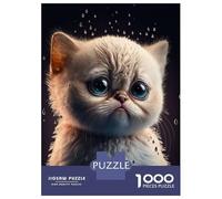 Puzzle Da 1000 Pezzi Cute Baby Cat Rain Puzzle Per Adulti Gioco Rompicapo Decorazione Perfetta Regali Unici Per Compleanno E Natale 70x50cm/1000pcs