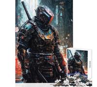 Puzzle da 1000 pezzi Cyber Samurai sotto la pioggia,giocattoli antistress,ottimo regalo per giochi impossibili,allena il tuo cervello e le tue mani,dimensioni 38x52cm