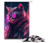 Puzzle da 1000 pezzi Cyberpunk Human Cat Puzzle per adulti Puzzle in legno Gioco per famiglie 1000 pezzi