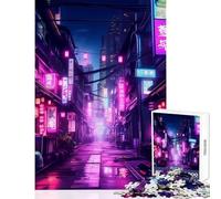 Puzzle da 1000 pezzi Cyberpunk Neon City Giocattoli antistress Ottimo regalo per giochi Impossible Game Allena il tuo cervello e le tue mani dimensioni 38x26cm