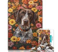 Puzzle da 1000 pezzi "Dalmata tra i fiori" per adolescenti, giocattoli educativi per l'apprendimento, giochi per famiglie, regali per amici e parenti, 38x26cm