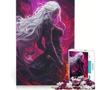 Puzzle da 1000 pezzi Dark Fantasy Warrior, gioco impossibile, taglio di precisione, con pezzi di forma casuale completamente ad incastro 38x26cm