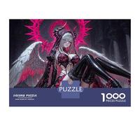 Puzzle Da 1000 Pezzi Dark Pink Goth Angel Puzzle Per Adulti Gioco Rompicapo Migliora La Memoria Regali Unici Per Compleanno E Natale 38x26cm/1000pcs