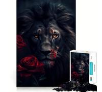 Puzzle da 1000 pezzi de Il Re Leone Nero per adulti, puzzle di memoria, sollevamento lento, divertimento, assemblaggio dell'immagine, regalo creativo 38x26cm
