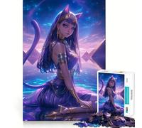 Puzzle da 1000 pezzi,Dea Celeste Bastet,Bordo fine,Attività creativa per stimolare la mente,Gioco rilassante,Regalo di Natale divertente (38x26cm)