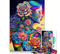 Puzzle da 1000 pezzi "Dea dei Fiori Arcobaleno" per adolescenti, ideale per migliorare la memoria, creare un'atmosfera rilassante e creare un'atmosfera accogliente Regalo festivo perfetto (50x75cm)