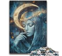 Puzzle da 1000 pezzi "Dea della Luna" per adulti, regalo, gioco stimolante e gioco in famiglia con poster abbinato e foglio di quiz 50x75cm