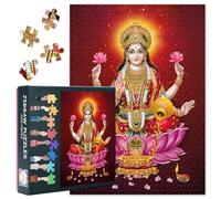 Puzzle da 1000 pezzi: Dea Laxmi MATA (50 x 70 cm) - Divinità ricchezza e prosperità, regalo di nozze con valore spirituale