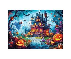 Puzzle Da 1000 Pezzi Decorazione Colorata di Stregata | Pezzi del Puzzle della Casa di Halloween per Famiglia Bambini Adulti Giochi Festa Autunnale Casa Dormitorio Camera
