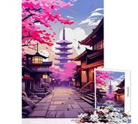 Puzzle da 1000 pezzi decorazione da parete con giocattolo e cultura del villaggio giapponese ottimo regalo e gioco per famiglie con poster abbinato e foglio di quiz dimensioni 38x26cm