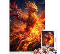 Puzzle da 1000 pezzi decorazione per la casa fenice ardente che sorge giocattoli ottimo regalo per i giochi gioco pratico lista dei desideri con Babbo Natale dimensioni 38x52cm
