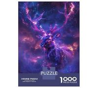 Puzzle Da 1000 Pezzi Deer Space Animal Puzzle Per Adulti Giocattolo Decorazione Da Parete Un'opera D'arte Regali Unici Per Compleanno E Natale 38x26cm/1000pcs