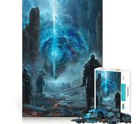 Puzzle da 1000 pezzi dei Cavalieri Templari per adolescenti, gioco intelligente e rilassante, con schema di assemblaggio e lista dei desideri di Babbo Natale 38x52cm