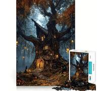 Puzzle da 1000 pezzi del Bosco delle Streghe per adolescenti, gioco stimolante per il pensiero creativo, semplice e divertente, con incastri precisi, Babbo Natale e desiderio 38x52cm