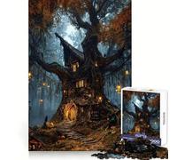 Puzzle da 1000 pezzi del Bosco delle Streghe per adolescenti, gioco stimolante per il pensiero creativo, semplice e divertente, con incastri precisi, Babbo Natale e desiderio 38x52cm