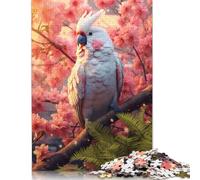 Puzzle da 1000 pezzi del Cacatua Bianco per adulti, difficoltà alta, rafforza i rapporti tra i membri della famiglia, 1000 pezzi (38x26 cm)