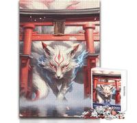 Puzzle da 1000 pezzi del cancello Torii della volpe a nove code, gioco di apprendimento consapevole e divertente, celebrazioni gioiose, dimensioni 50x75cm