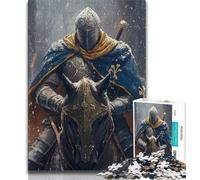 Puzzle da 1000 pezzi del cavaliere medievale per adolescenti, aiuta il cervello a esercitare i giocattoli avvincenti per coltivare la pazienza e l'interazione genitore-figlio (38x26cm)