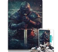 Puzzle da 1000 pezzi del cavaliere medievale per adolescenti, aiuta il cervello a esercitare i giocattoli avvincenti per coltivare la pazienza e l'interazione genitore-figlio (75x50cm)