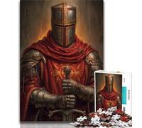 Puzzle da 1000 pezzi del cavaliere medievale per adolescenti, antistress, sfida difficile, ideale come regalo per tutta la famiglia, 38x26cm