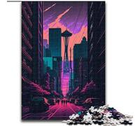 Puzzle da 1000 pezzi del centro di Seattle, puzzle impossibili per adulti, idea regalo per le feste, opera d'arte umoristica, opera d'arte dettagliata (dimensioni 26x38cm)
