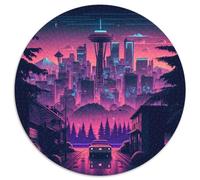 Puzzle da 1000 pezzi del centro di Seattle, puzzle in cartone, decorazione per la casa, gioco rompicapo per adolescenti e interazione familiare, 67,5x67,5 cm