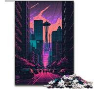 Puzzle da 1000 pezzi del centro di Seattle, puzzle per adulti, dimensioni 50x75cm, gioco interattivo per famiglie, regalo fai da te per la decorazione della casa e sfida mentale.