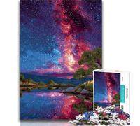 Puzzle da 1000 pezzi del cielo notturno per adolescenti, giocattoli, giochi educativi antistress adatti per la decorazione della scrivania (75x50cm)