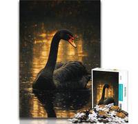 Puzzle da 1000 pezzi del cigno nero per adolescenti, giochi divertenti per famiglie, ideale come regalo per tutta la famiglia, 38x26cm