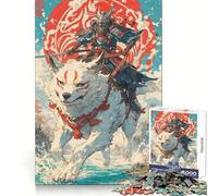 Puzzle da 1000 pezzi del Clan del Lupo Samurai per adolescenti Attività mentale, tempo ben speso, bordi precisi, regalo speciale (38x26cm)