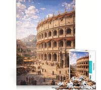 Puzzle da 1000 pezzi del Colosseo romano, decorazione da parete, stimolante da completare, ideale per rafforzare il legame di coppia 50x75cm
