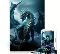 Puzzle da 1000 pezzi del Drago Blu Antico dell'Acqua per adulti, stimola la memoria, offre un divertimento tranquillo e sicuro, ideale come regalo (50x75cm)